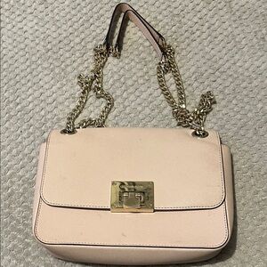 Michael Kors Light Pink Shoulder Bag with Gold Accents